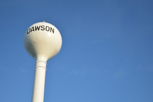 The Dawson water tower